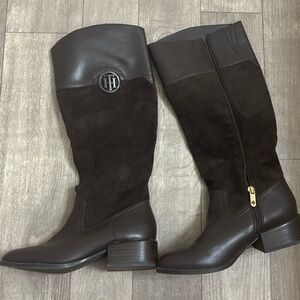 Brown Tommy Hilfiger riding boots 6.5